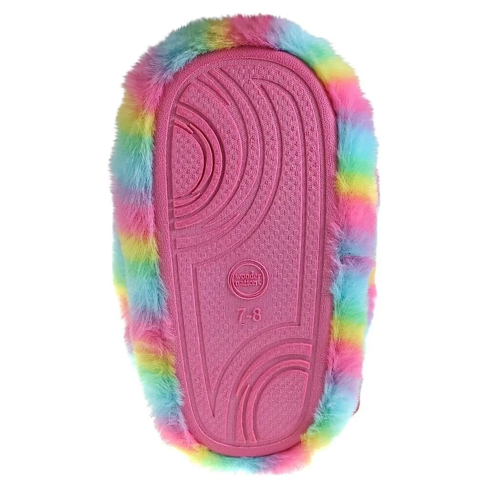 Unicorn BABY GIRL Aline Rainbow Slippers SIZE 5-6 NEW